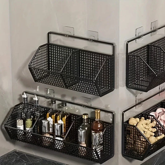 #Wall-Mounted Kitchen Storage Basket