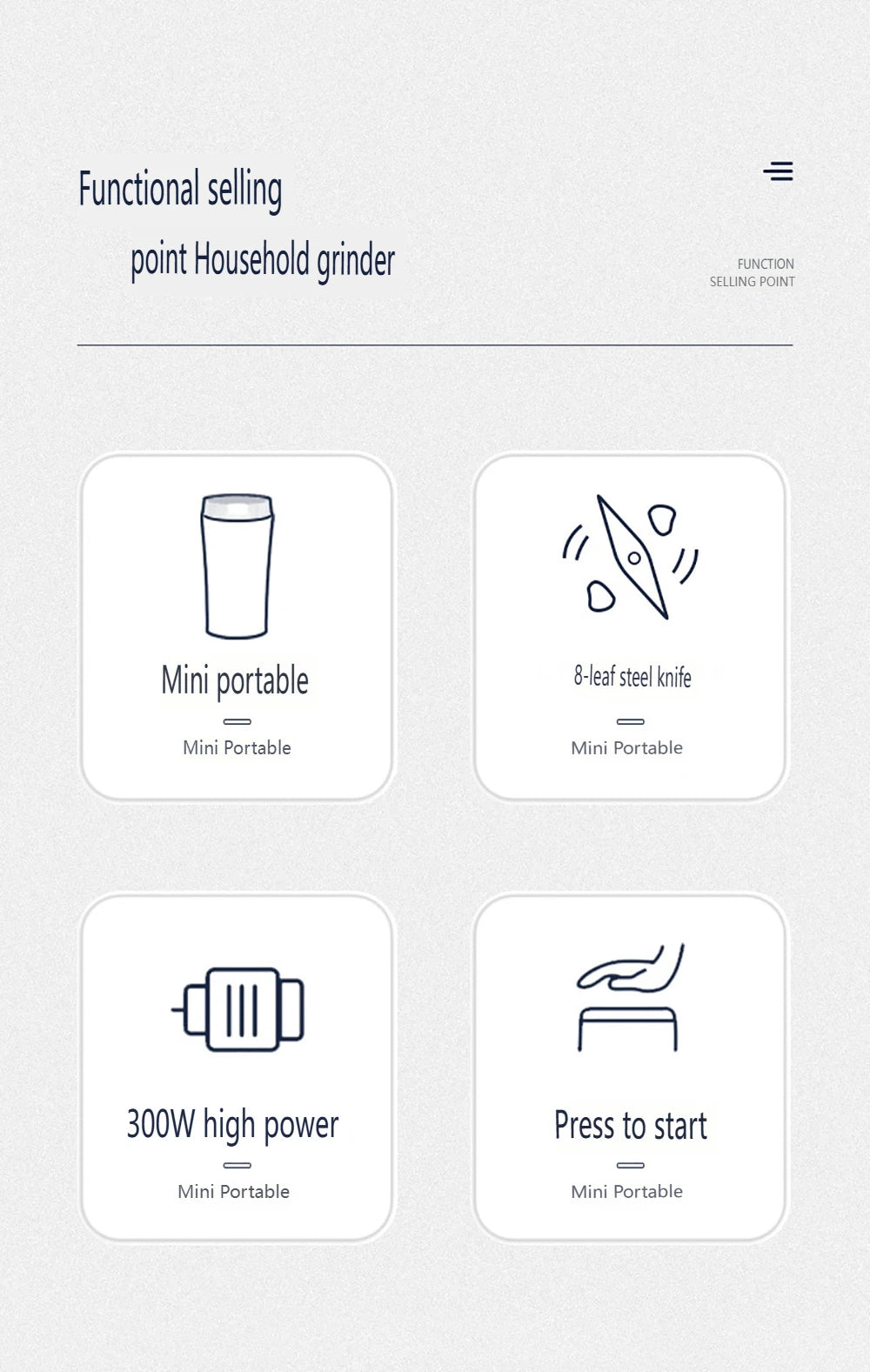 #8-Blade Electric Grain Grinder