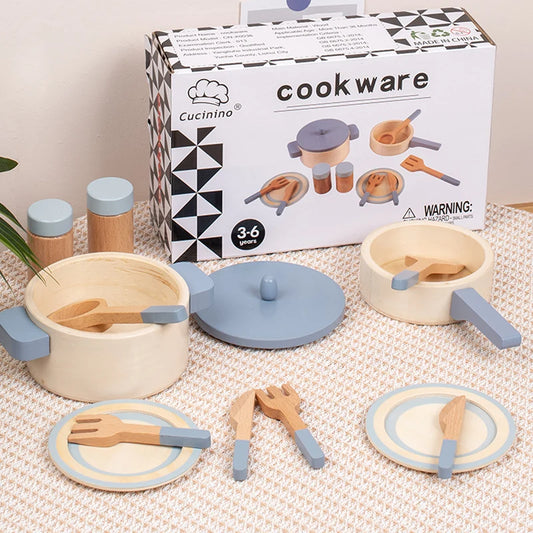 #Wooden Kids’ Simulation Kitchen Set