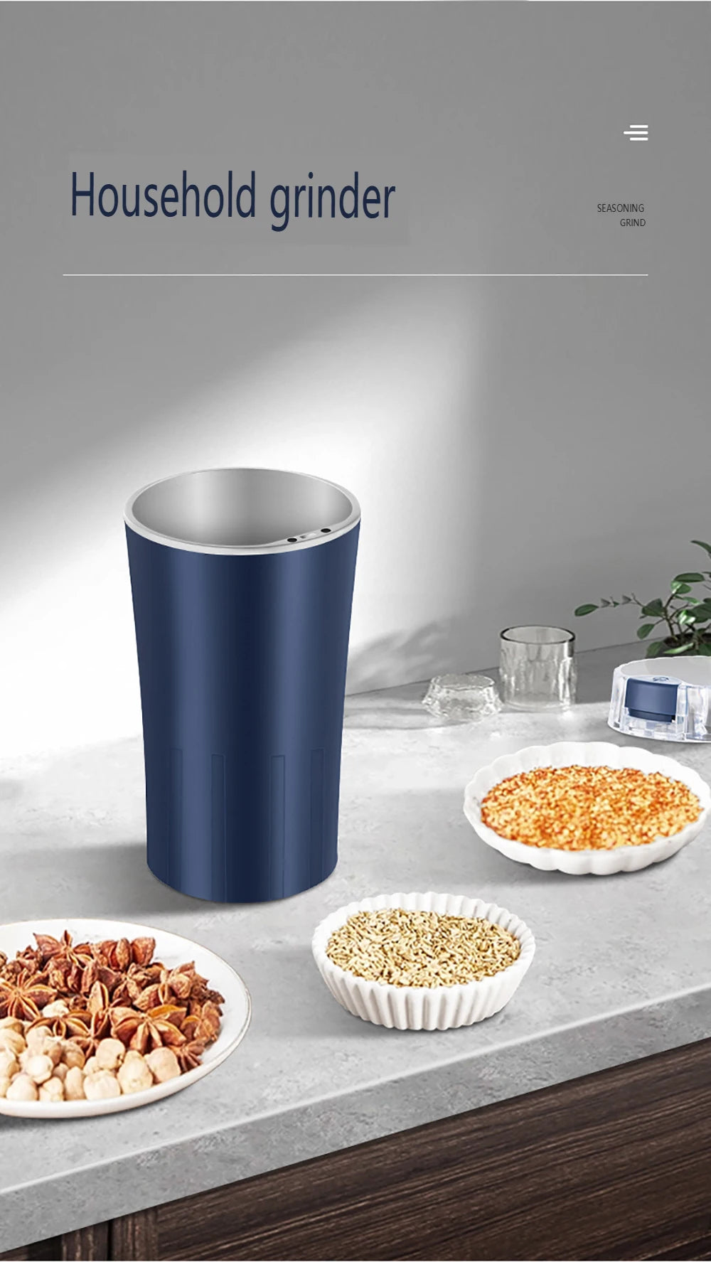 #8-Blade Electric Grain Grinder