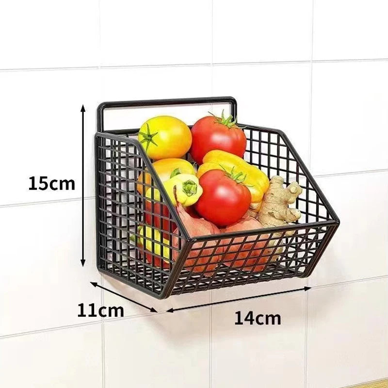 #Wall-Mounted Kitchen Storage Basket