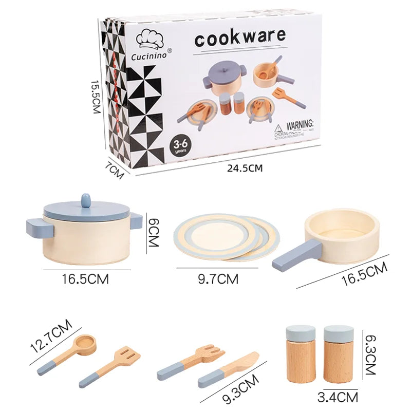 #Wooden Kids’ Simulation Kitchen Set