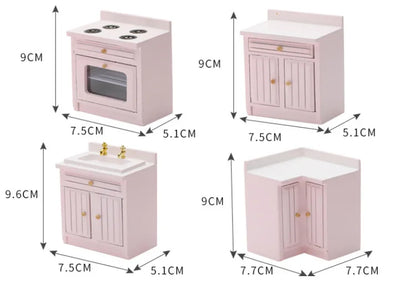 #1:12 Dollhouse Mini Kitchen Set