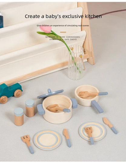 #Wooden Kids’ Simulation Kitchen Set