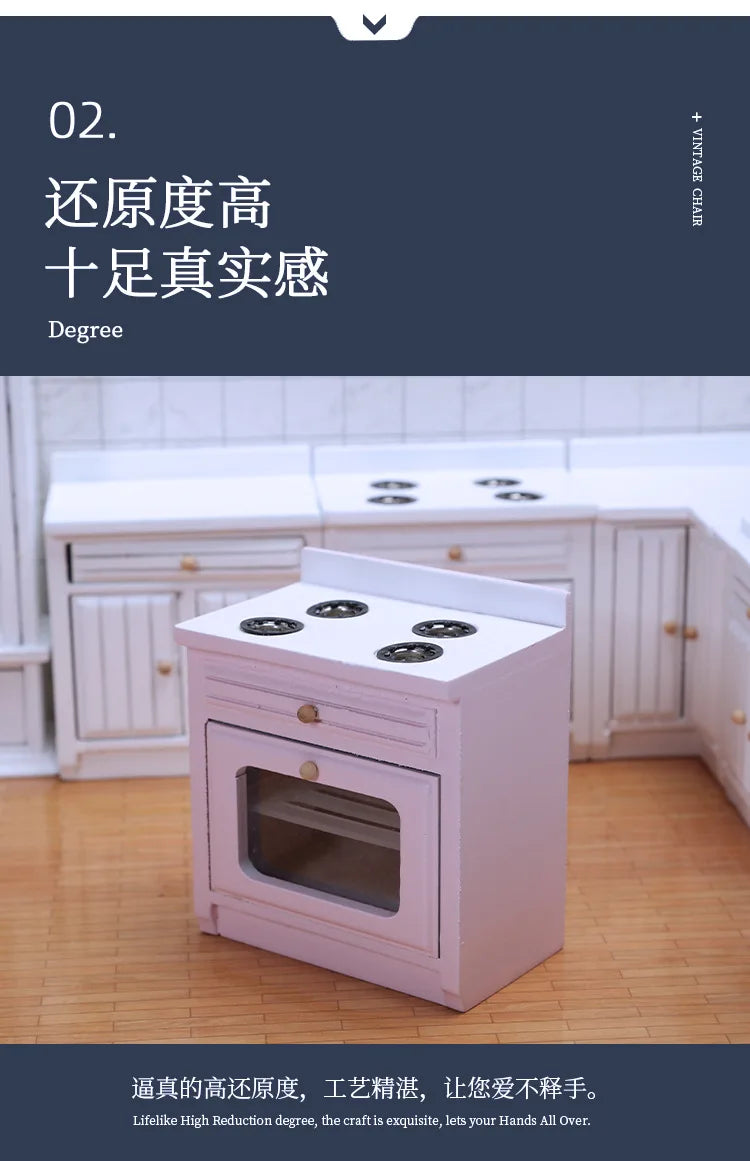 #1:12 Dollhouse Mini Kitchen Set