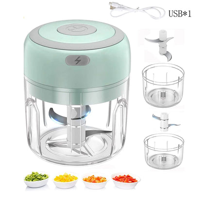 #Electric Mini Garlic Press Chopper