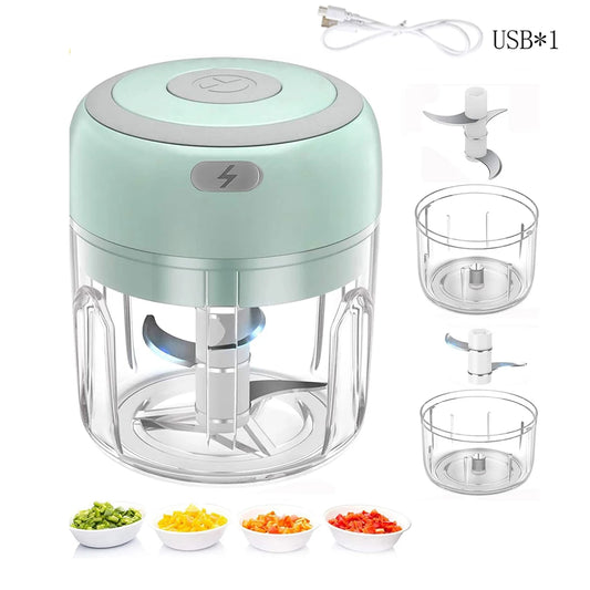 #Electric Mini Garlic Press Chopper