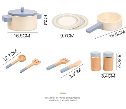 #Wooden Kids’ Simulation Kitchen Set