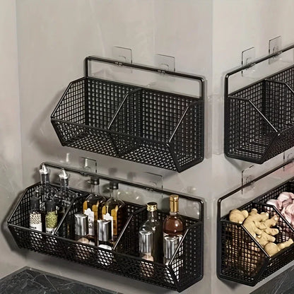 #Wall-Mounted Kitchen Storage Basket