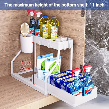 #2-Tier Sliding Under Sink Organizer