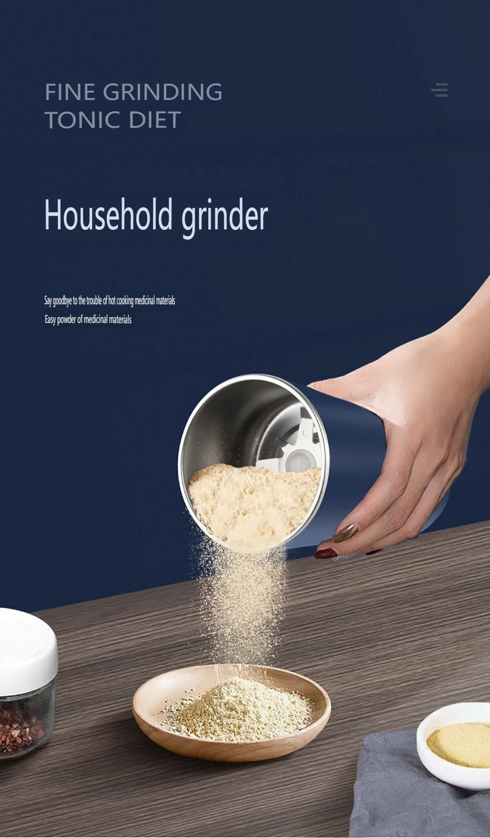 #8-Blade Electric Grain Grinder
