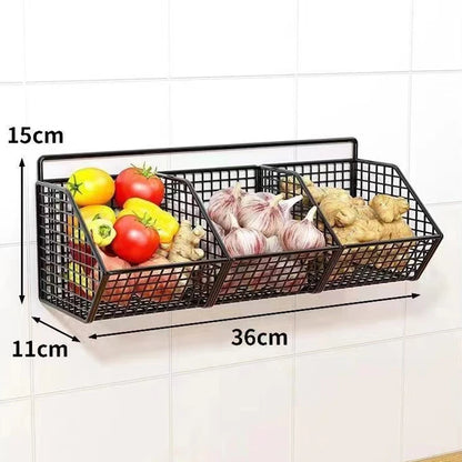 #Wall-Mounted Kitchen Storage Basket