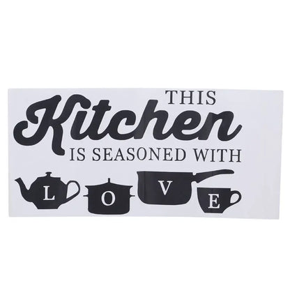 #Kitchen Wall Sticker “This Kitchen Is Seasoned With Love”