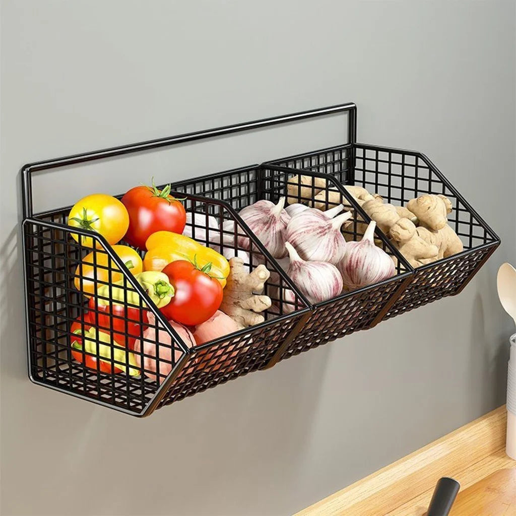 #Wall-Mounted Kitchen Storage Basket