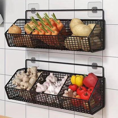 #Wall-Mounted Kitchen Storage Basket