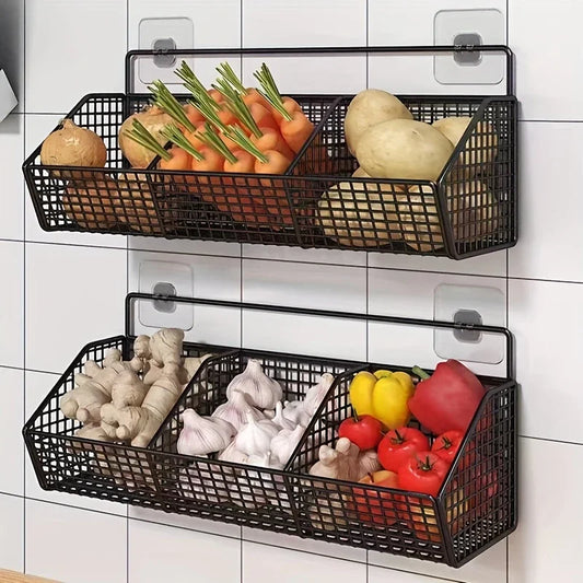 #Wall-Mounted Kitchen Storage Basket