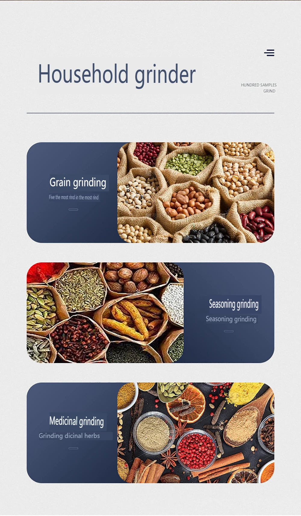 #8-Blade Electric Grain Grinder