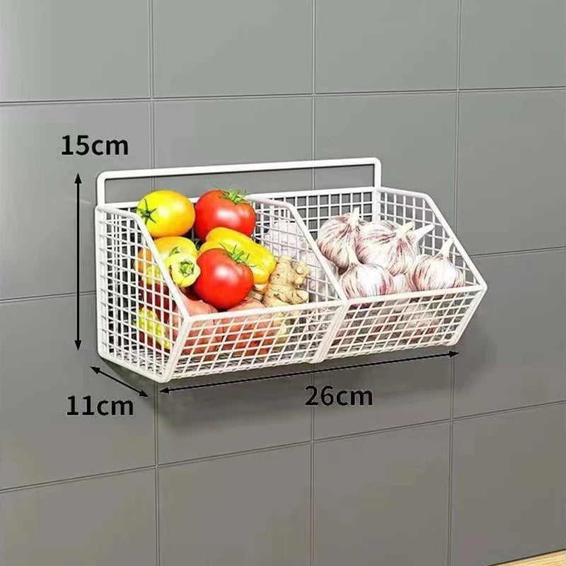 #Wall-Mounted Kitchen Storage Basket