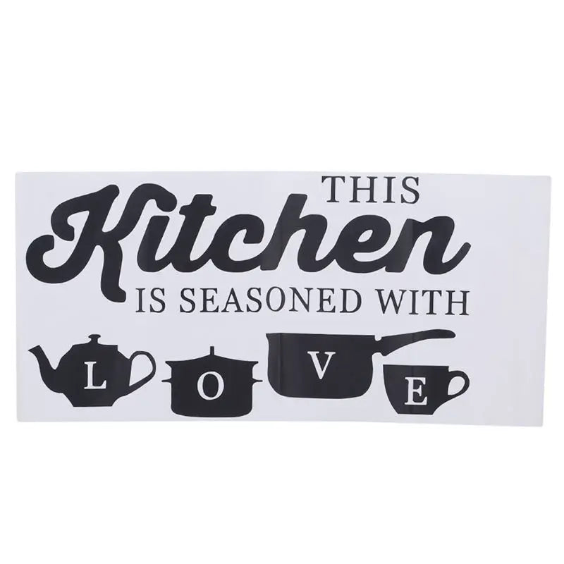 #Kitchen Wall Sticker “This Kitchen Is Seasoned With Love”
